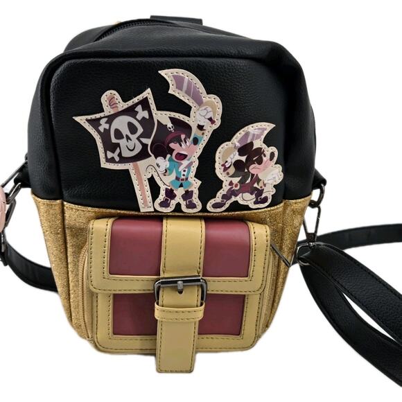 Disney Handbags - Disney Mickey Minnie Pirates of the Caribbean Mini Crossbody Adjustable Bag
